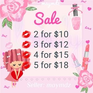 💋2/$10 💋3/$12 💋4/$15💋5/$18